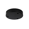 TIBELEC - Plafonnier métal rond noir 3 câbles D.120MM - vignette