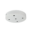 TIBELEC - Plafonnier rond métal blanc 5 câbles Diam.150mm - vignette