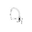 DELABIE - Bec col de cygne orientable Delabie L150xH120mm M1/2" laiton chromé - vignette