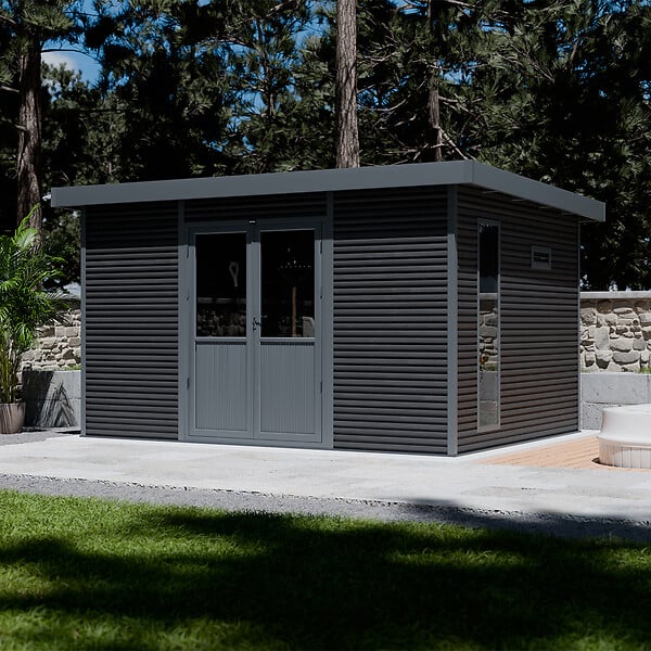 BARAC - Abri de jardin - Bois composite - Onyx 43 - 11,44m2 - large