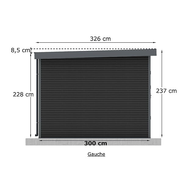 BARAC - Abri de jardin - Bois composite - Onyx 43 - 11,44m2 - large