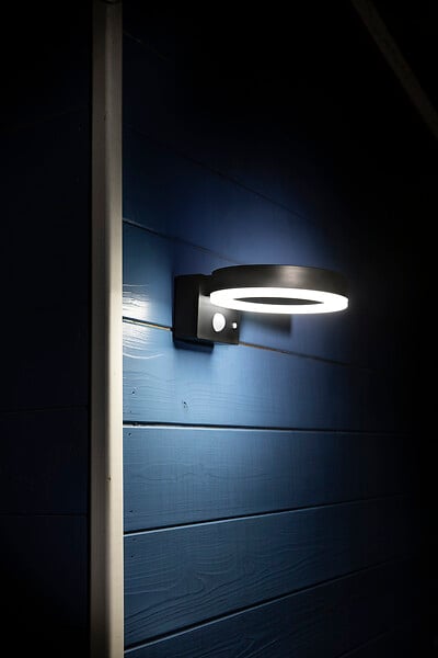GALIX - Borne solaire en inox avec detecteur 1000 lumens - large