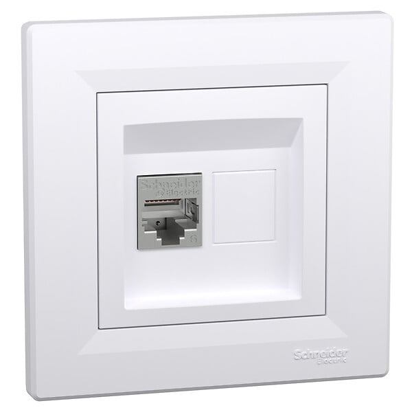 SCHNEIDER ELECTRIC - Prise RJ45 Catégorie 6 STP - Asfora - Blanc - large