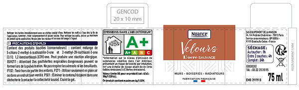 NUANCE - Testeur de peinture Velours - Blanc intemporel - 75ml - large