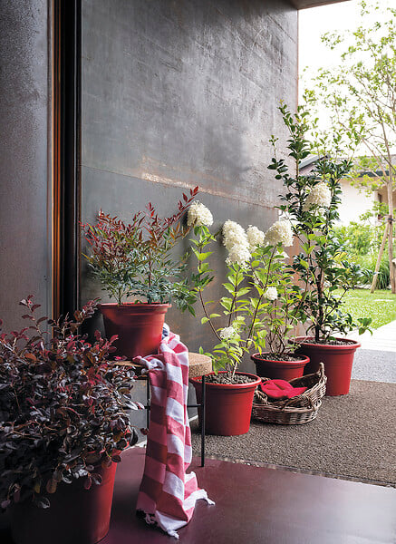 DEROMA - Pot de fleurs Cilindro Day R - Rouge - Diam.35cm - large