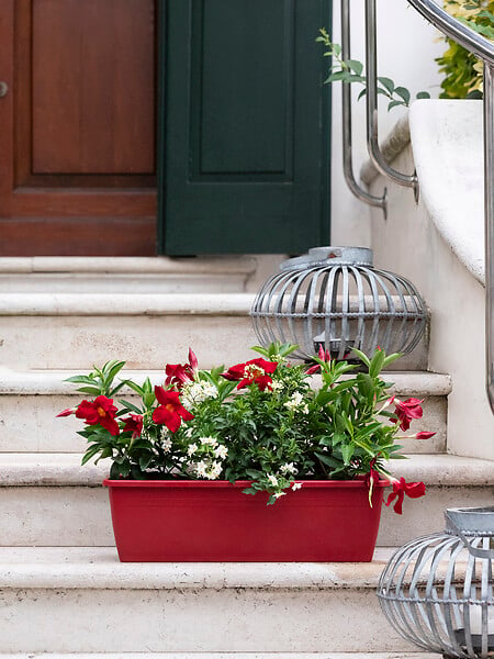 DEROMA - Jardinière Day - Rouge - L.50xl.17xH.14.5cm - large