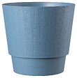 DEROMA - Cache-Pot Plissé Vinca 18cm - Plastique recyclé Bleu - 3L - vignette