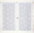 DYLREV - Paire de vitrage étamine brodée lurex 60x90 blanc - vignette