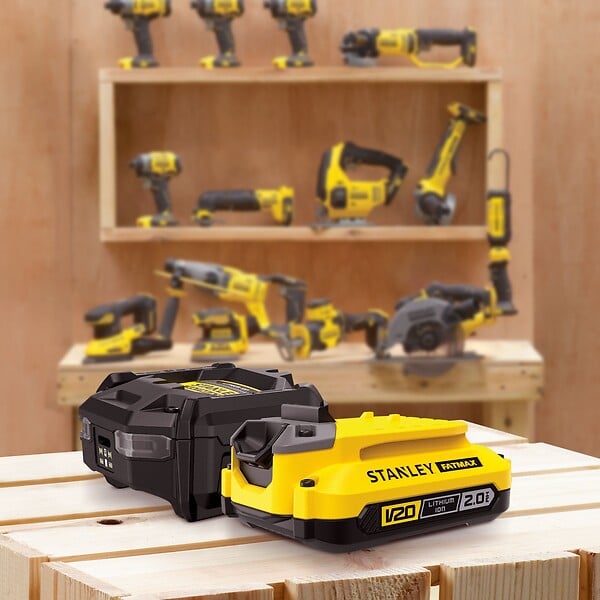STANLEY Fatmax - V20 Starter kit chargeur 1,25 A + 1 batterie 18V 2 Ah - large