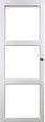 GD MENUISERIES - Porte Coulissante Kenya blanc Vitrage transparent H204 x L73 cm, Coquilles - vignette