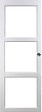 GD MENUISERIES - Porte Coulissante Kenya blanc Vitrage transparent H204 x L83 cm, Coquilles - vignette