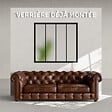 MON MARCHE DECO - Verrière Atelier 4 Carreaux - Déjà Montée - Noir Mat - Verre Dépoli - vignette