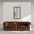 MON MARCHE DECO - Verrière 2 Carreaux - Déjà Montée - Noir Mat - Verre Dépoli - vignette