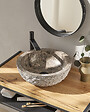 MG VALENCI - Vasque en marbre naturel   HORTA grey   40x40x15 cm - vignette