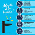 GROHE - Vasque à poser Euro Ceramic 60cm + Mitigeur lavabo M Start avec ouverture froide Noir - vignette