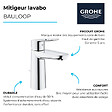 GROHE - Vasque à poser Euro Ceramic 60cm + Mitigeur lavabo M BauLoop Chromé - vignette