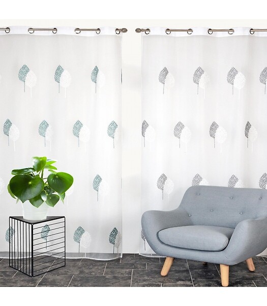 ATOUT CIEL - Voilage brodé 140x240 céladon - large