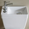 GODART - WC à poser avec lave-mains intégré sans bride sortie horizontale Opale - vignette