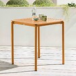 OVIALA - Table carrée de terrasse (70x70cm) jaune moutarde - Almada - vignette