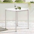 OVIALA - Table carrée de terrasse (70x70cm) blanche - Almada - vignette