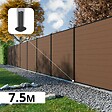 DECKLINEA - Kit Clôture Composite RIO Bronze 7,5x1,8m - Bois composite & Aluminium - Poteaux sur Platines Noir - Brise vue - vignette