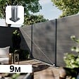 DECKLINEA - Kit Clôture Composite CRUZ Ardoise 9x1,8m - Bois composite & Aluminium - Poteaux sur Platines Gris - Brise vue - Palissade - vignette