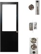 GD MENUISERIES - Porte Coulissante Atelier Noir H204 x L83 cm sans meneau, serrure condamnation - vignette