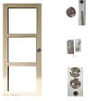 GD MENUISERIES - Porte Coulissante bois Ayous Vitrage transparent H204 x L83 cm, serrure condamnation - vignette