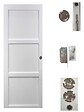 GD MENUISERIES - Porte Coulissante Korya Blanc 3 panneaux H204 x L93 cm, serrure condamnation - vignette
