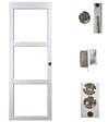 GD MENUISERIES - Porte Coulissante Kenya blanc Vitrage transparent H204 x L73 cm, serrure condamnation - vignette