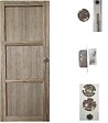 GD MENUISERIES - Porte Coulissante bois Frake 3 Panneaux H204 x L83 cm, serrure condamnation - vignette