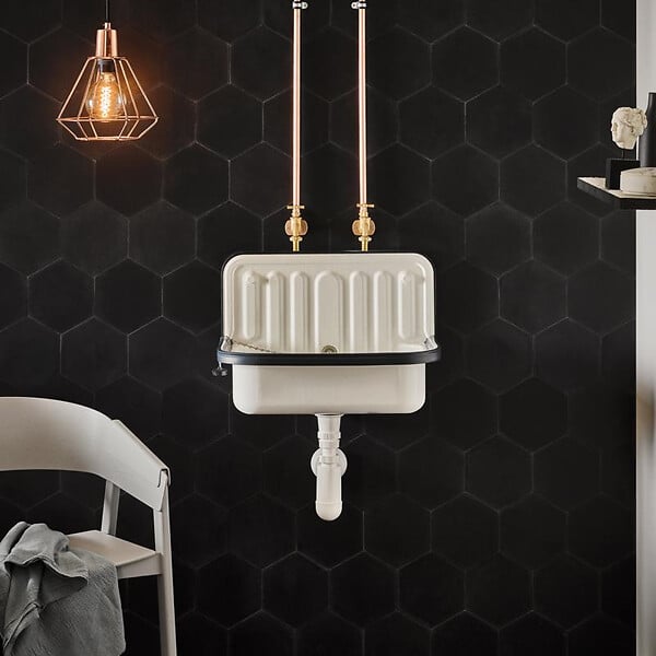 PLANETE BAIN - Bac à laver acier blanc 51 x 36 x 36.5 cm Alape - large