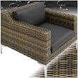 TECTAKE - Ensemble de fauteuils modulaires Rattanset Villanova en aluminium gris anthracite chiné - vignette