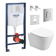 GROHE - Pack WC Bâti-support + WC SAT Infinitio sans bride fixations invisibles + Plaque + Panneau isolation phonique ArenaInfinitio - vignette