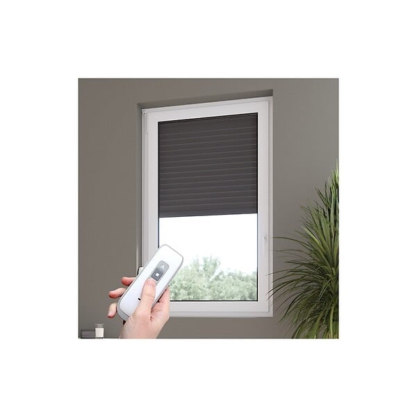 VOLET-MOUSTIQUAIRE - Volet roulant radio-télécommandé alu H 110 cm x L 100 cm gris - large