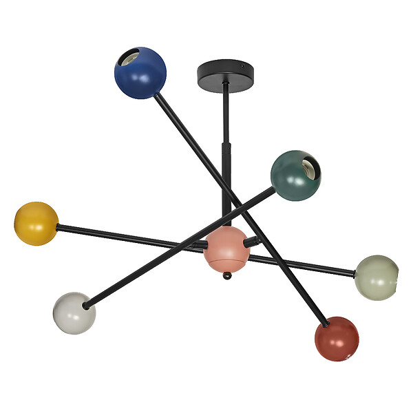 LEDVANCE - Suspension décorative 6 lumières - Métal multicolore - E27 - large