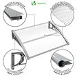 VOUNOT - Auvent de porte marquise 100x80 cm transparent en Polycarbonate anti UV Gris - vignette