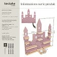 TECTAKE - Étagère murale MyLittleStory Princess Castle, jusqu'à 22 Tonies rose - vignette