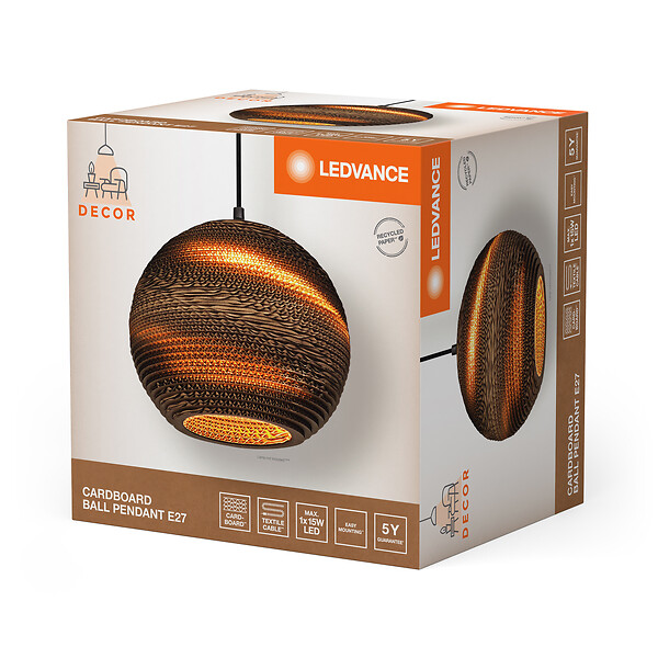 LEDVANCE - Suspension decor cardboard ball e27 - large