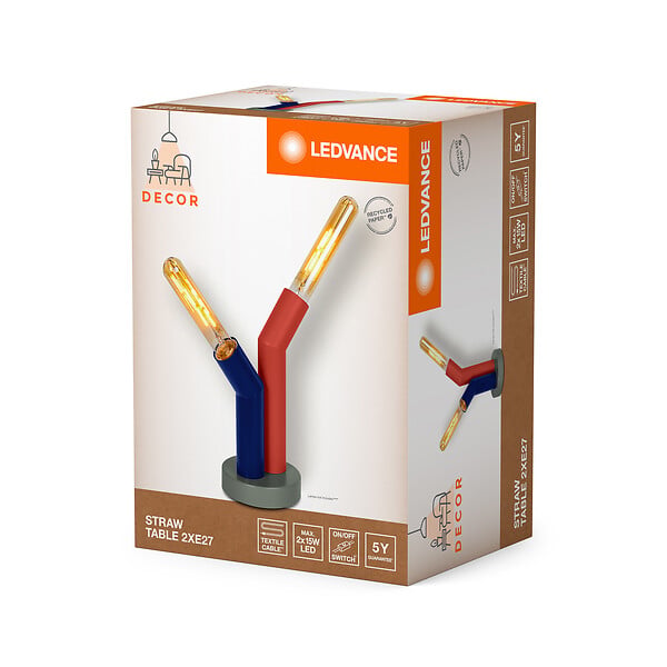 LEDVANCE - LAMPE A POSER DECOR STRAW 2XE27 Multicolore - large