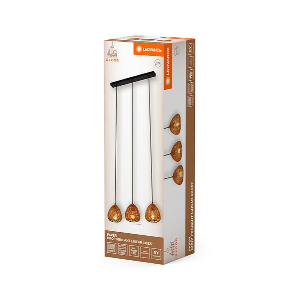 LEDVANCE - Suspension decor paper drop linear 3xe27 - large