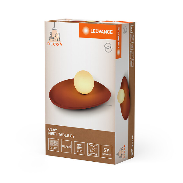 LEDVANCE - LAMPE A POSER DECOR CLAY NEST 1XG9 Marron - large