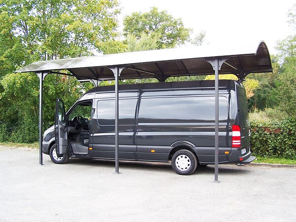 HABRITA - Carport aluminium - Gris anthracite - L.760xl.362xH.360cm - large