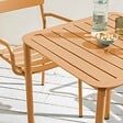 OVIALA - Table carrée de terrasse (70x70cm) jaune moutarde - Almada - vignette