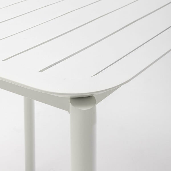 OVIALA - Table carrée de terrasse (70x70cm) blanche - Almada - large