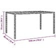 VIDAXL - vidaXL Table de jardin et dessus en bois Gris Résine tressée et acacia - vignette