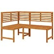 VIDAXL - vidaXL Banc d'angle de jardin 140 cm Bois solide d'acacia - vignette