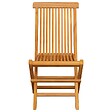 VIDAXL - vidaXL Chaises de jardin et coussins beige lot de 8 Bois teck massif - vignette