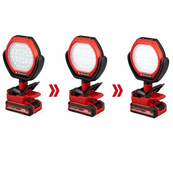 EINHELL - Lampe d'extérieur GC-OL 18/1500 Li-Solo - LED 1500 lm - tête réglable - Power X-Change - sans batterie/chargeur - large