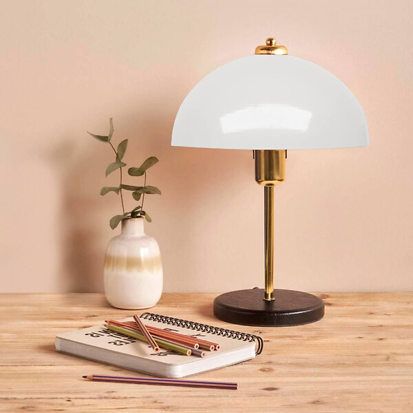 CONCEPT USINE - Lampe de table champignon blanc 38cm LISETTE - large